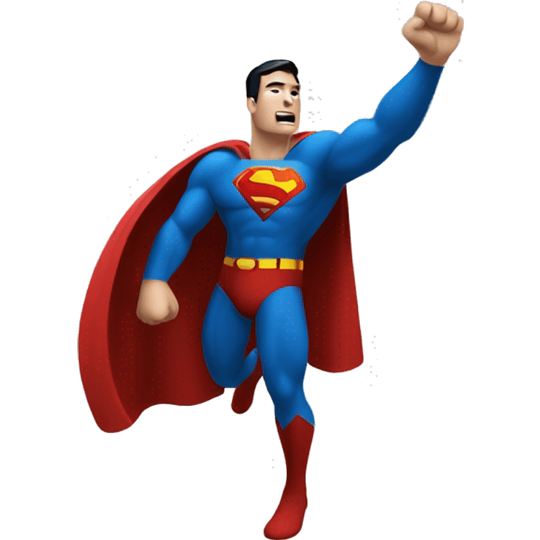 SUPERMAN WITH A RAISED HAND SAING STOP emoji