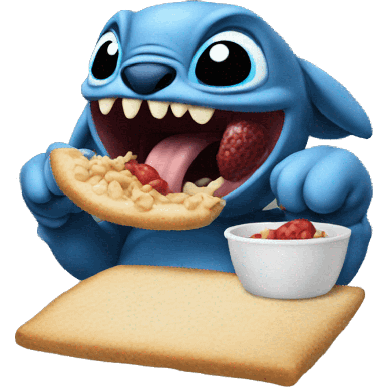 Stich eating emoji