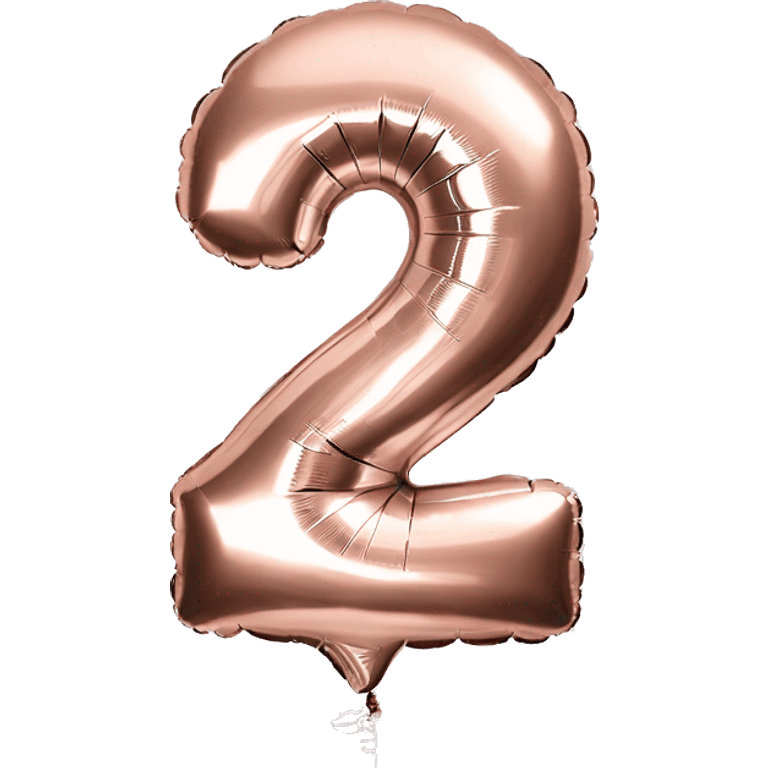 first birthday rose gold number ONE balloon  emoji