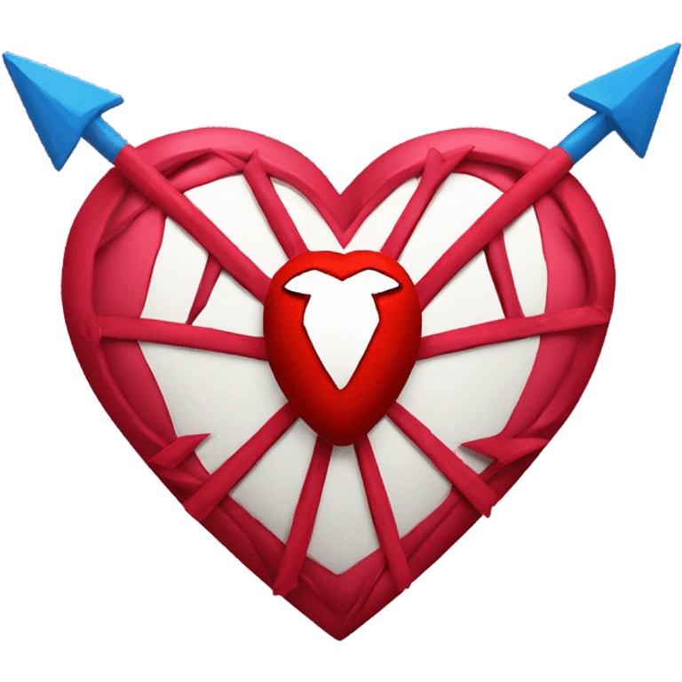 Spiderman heart with arrows in it emoji