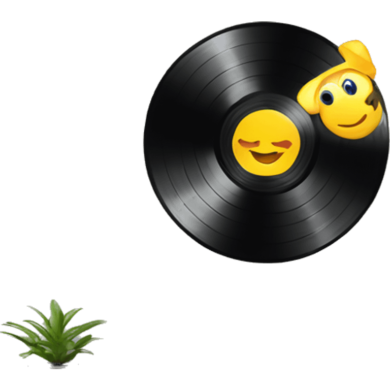 vinyl record display wall shelf emoji