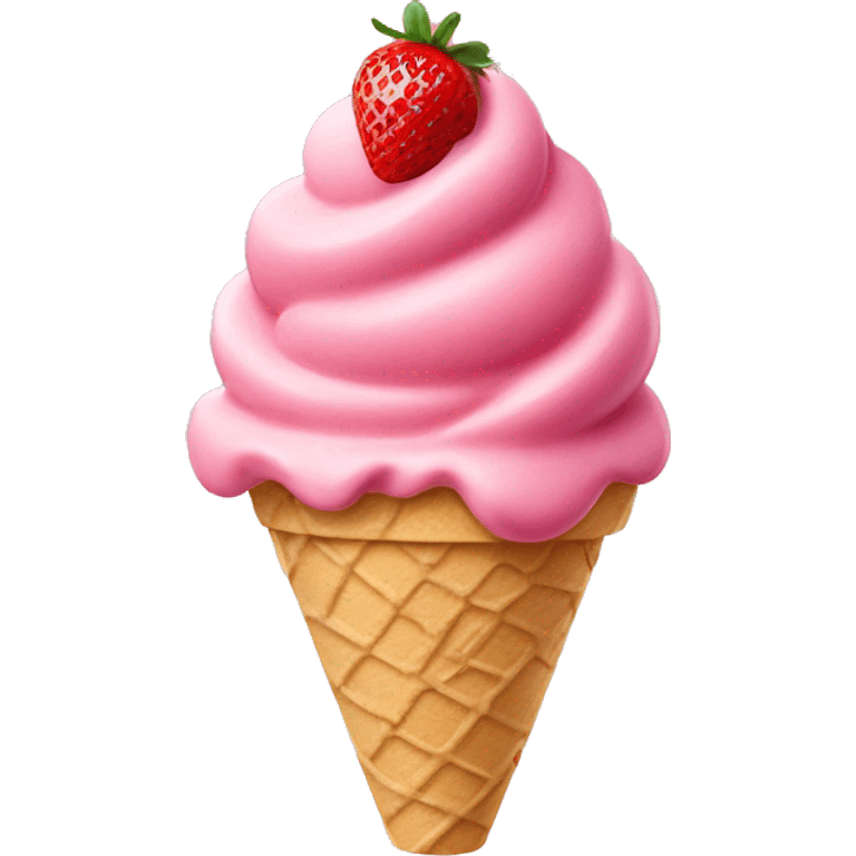 Strawberry ice cream emoji