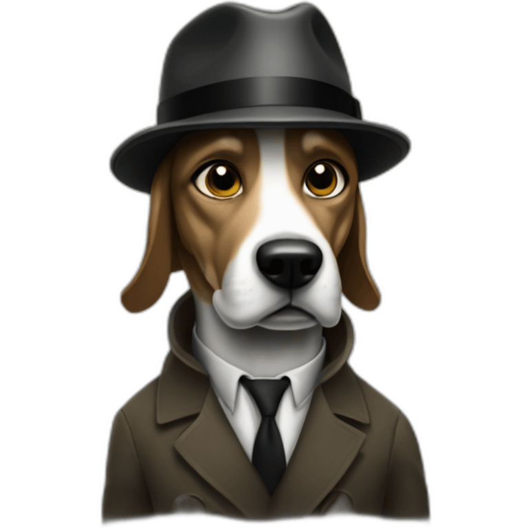 dog starring in film noir movie emoji