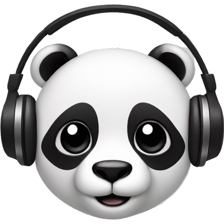 Panda with earphones  emoji