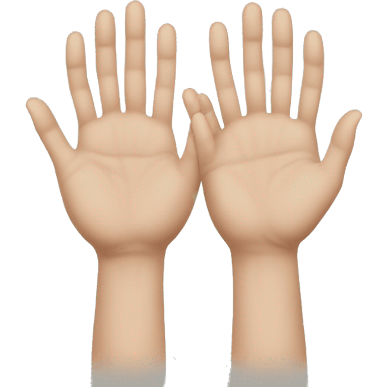 Two hands flat apart, showing distance emoji