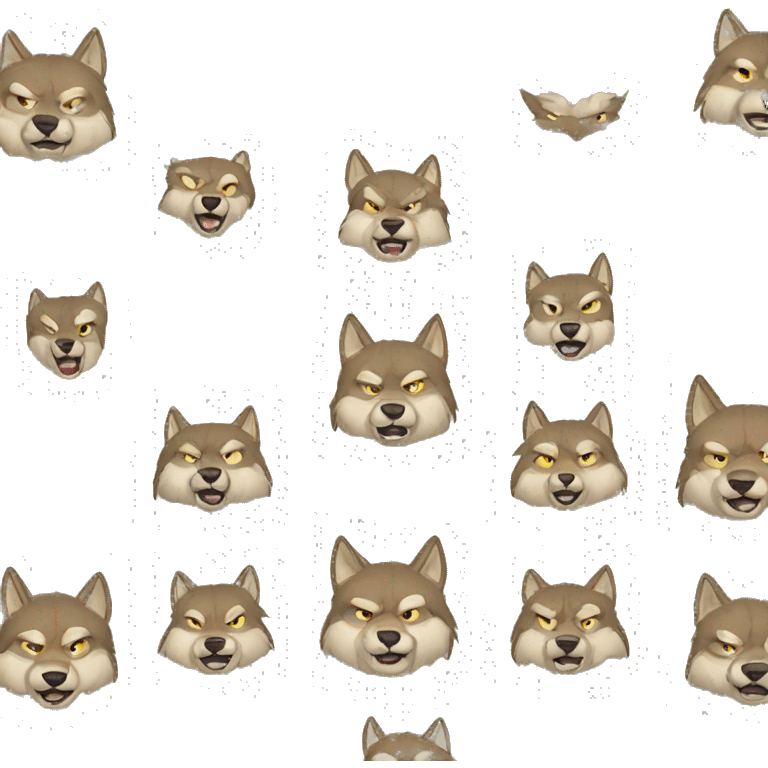 muscular wolves emoji