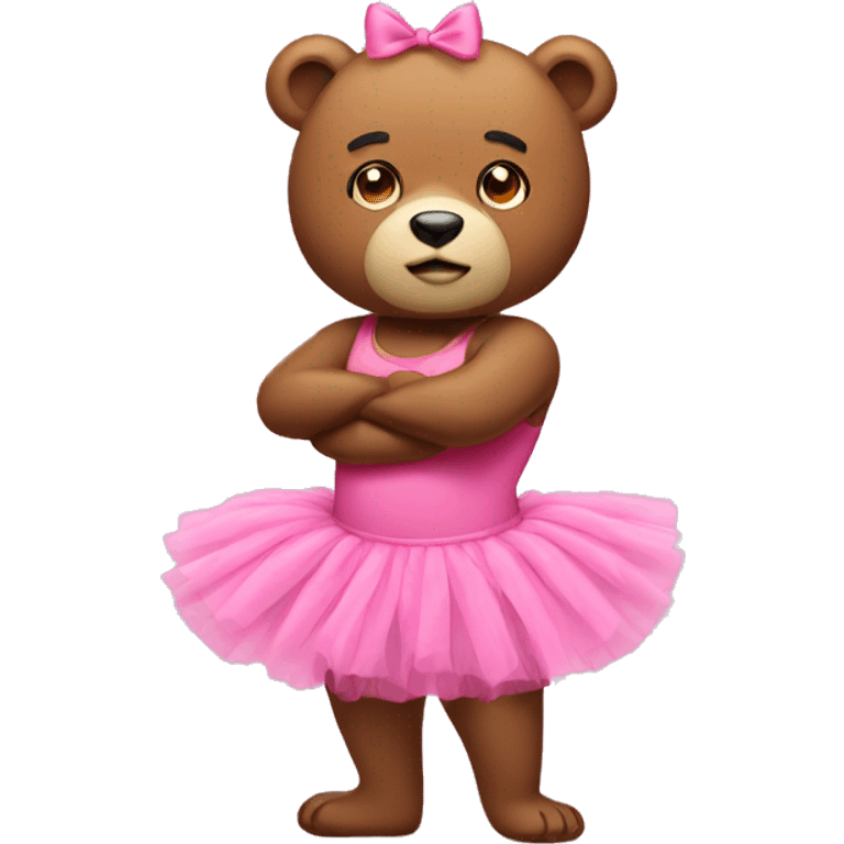 bear wearing pink tutu  emoji