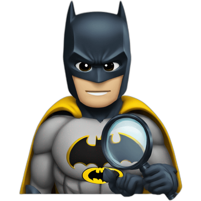 batman with magnifier emoji