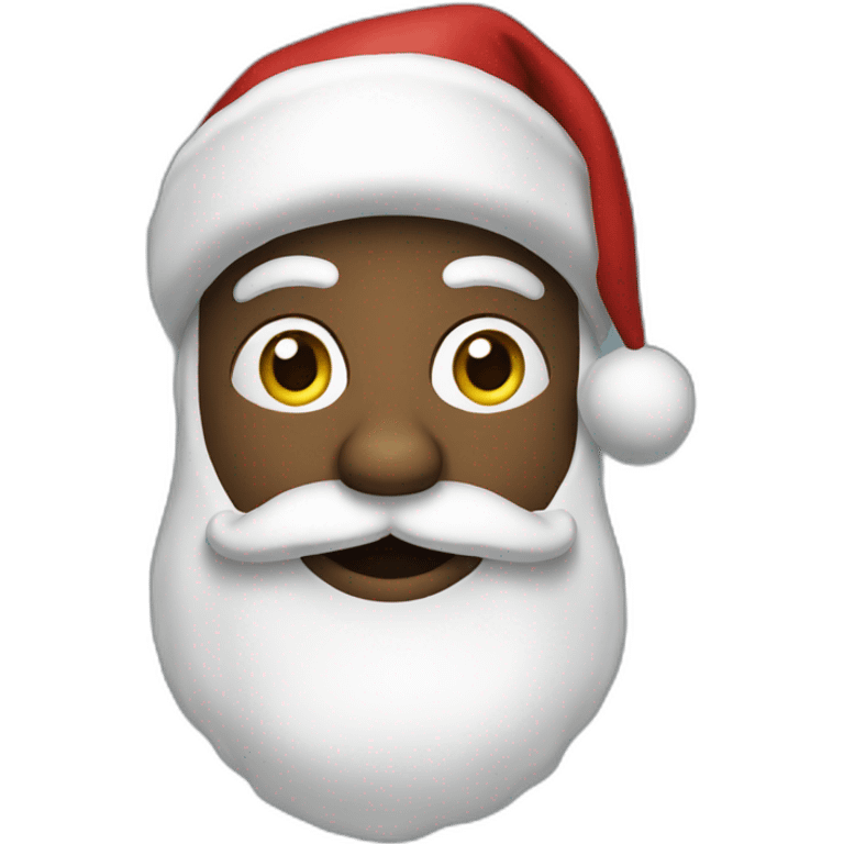 santa claus in black emoji