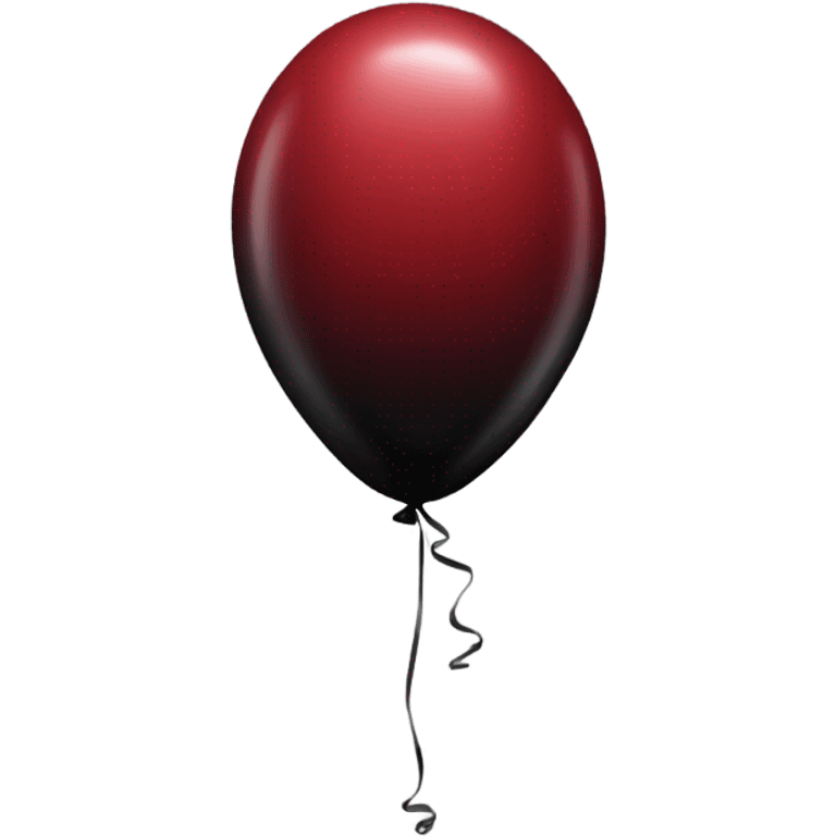 Black and dark red balloons emoji