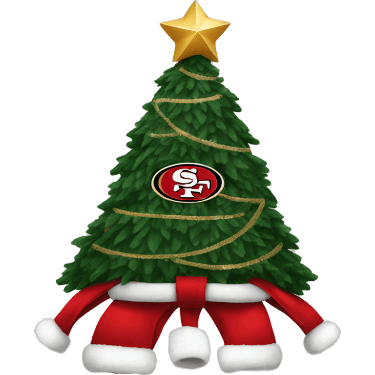 49er Christmas Tree emoji