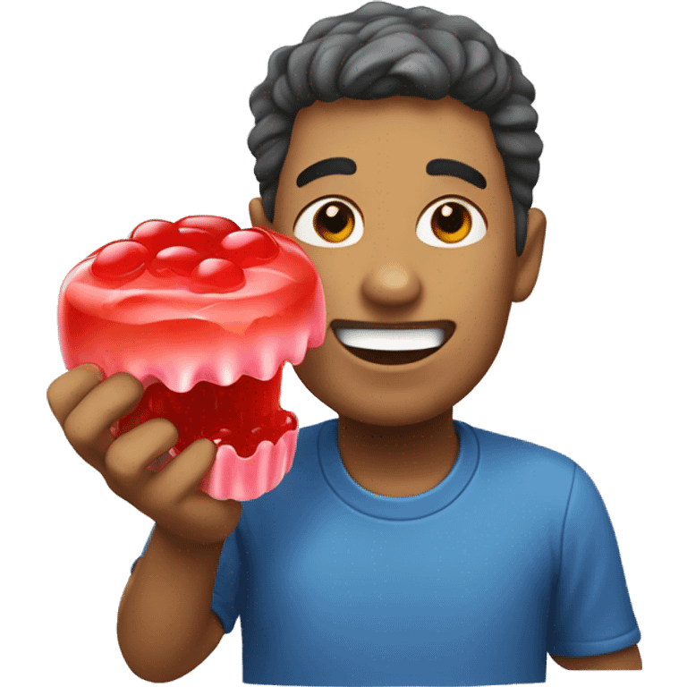 eating jelly emoji