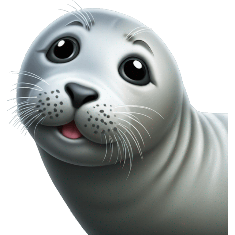 gray seal giving a kiss emoji