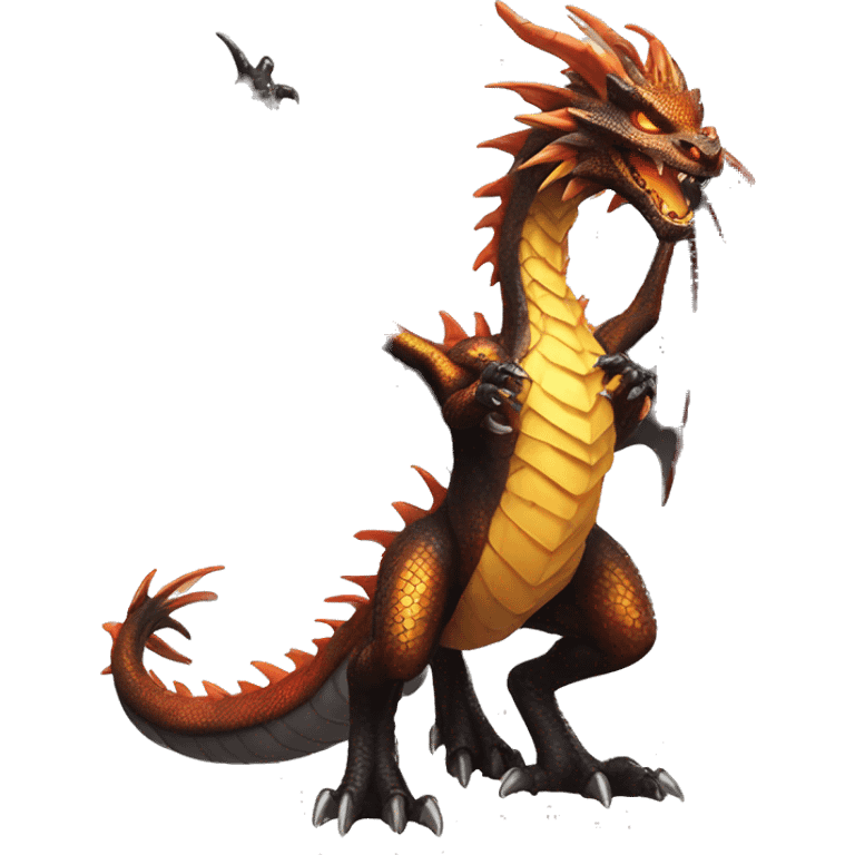 Full body edgy shiny dragon emoji