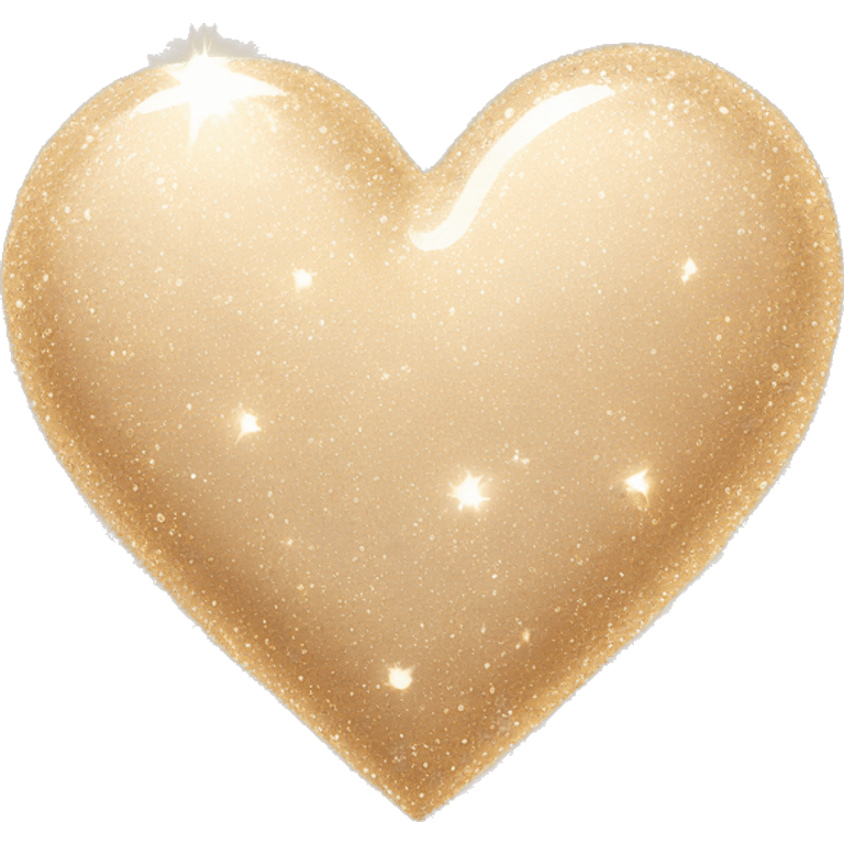 Beige heart sparkly emoji