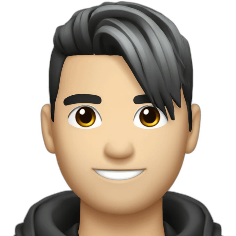 Bill Kaulitz black hair down automatic emoji