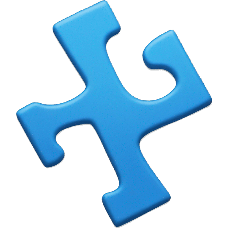 Blue puzzle peace emoji