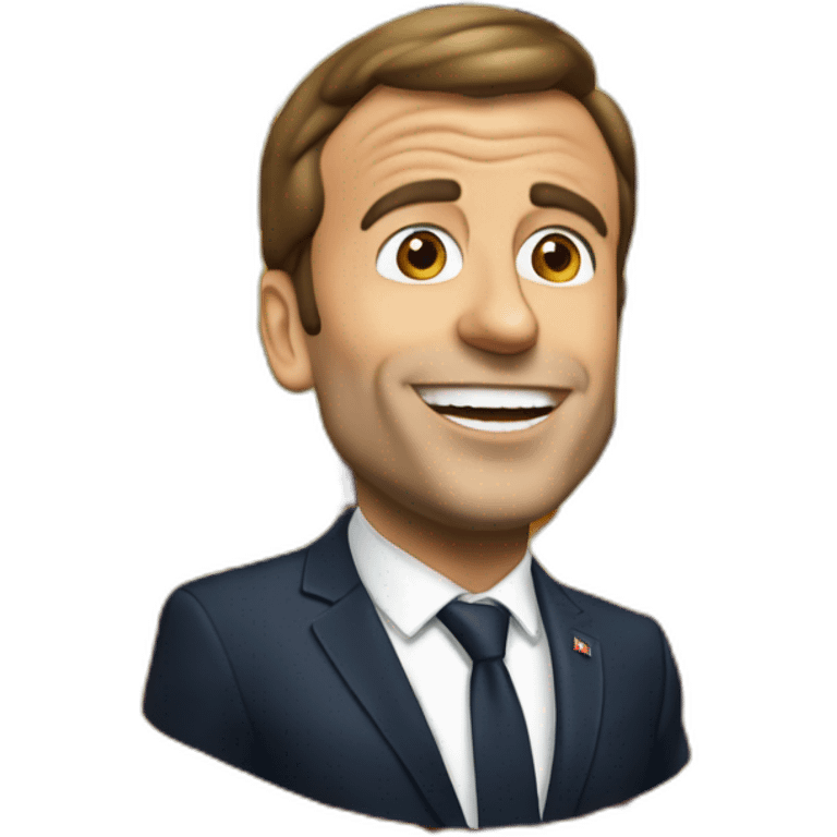 Macron qui bouffe des frites emoji