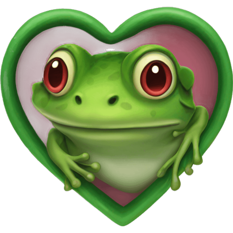 Frog heart  emoji