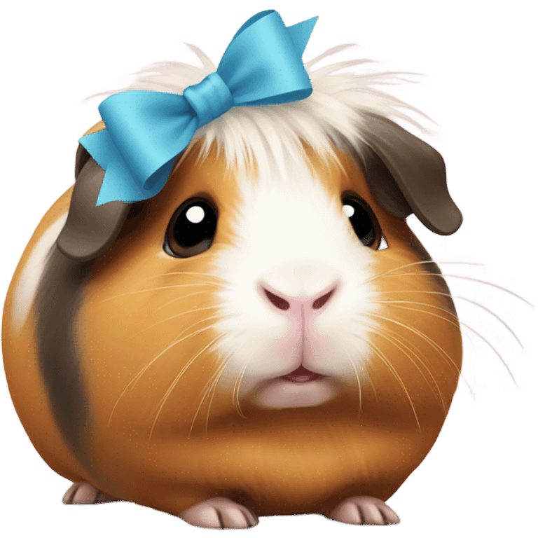 girl guinea pig with makeup lashes and bow emoji