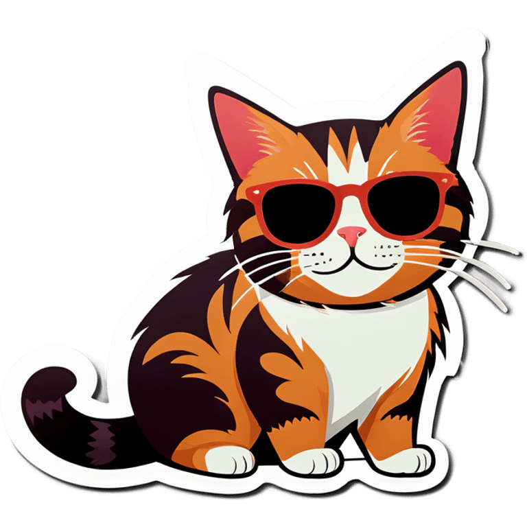 Cat with sunglasses emoji