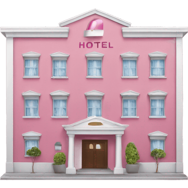 Hotel was woth pink door emoji