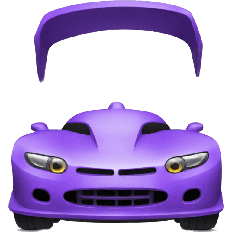 a purple race-car emoji