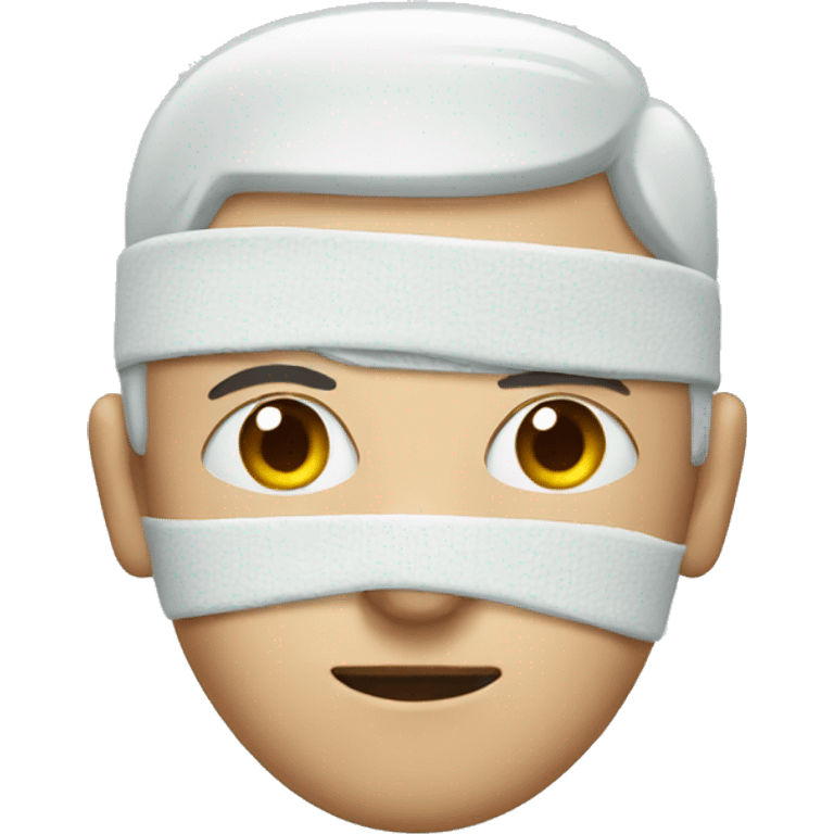 Man with one eye and bandages emoji