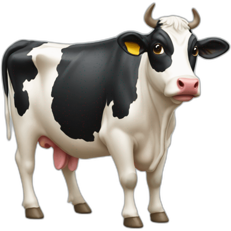 une vache mulicolore emoji