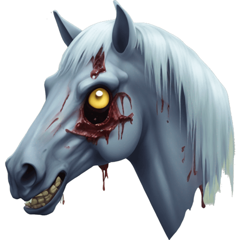 undead horse, zombie equine emoji