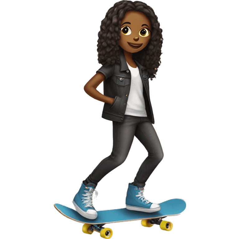 Skate girl emoji