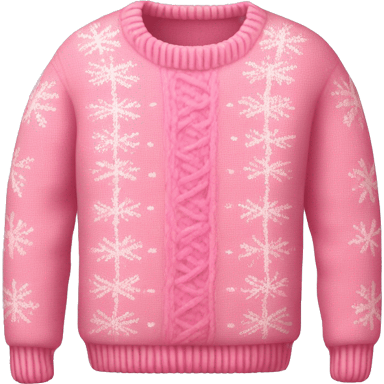 Cute pink winter sweater emoji