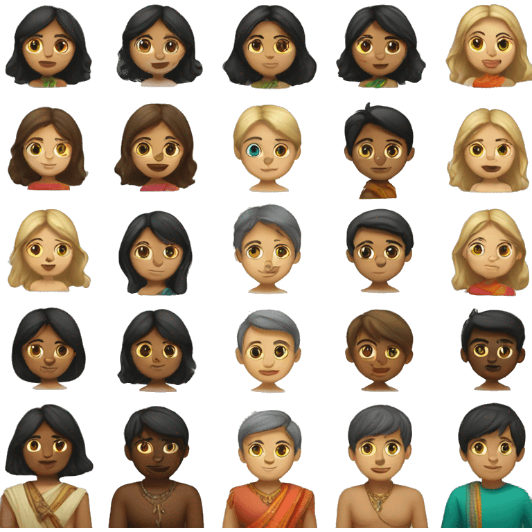 Russian girl and Indian boy  emoji