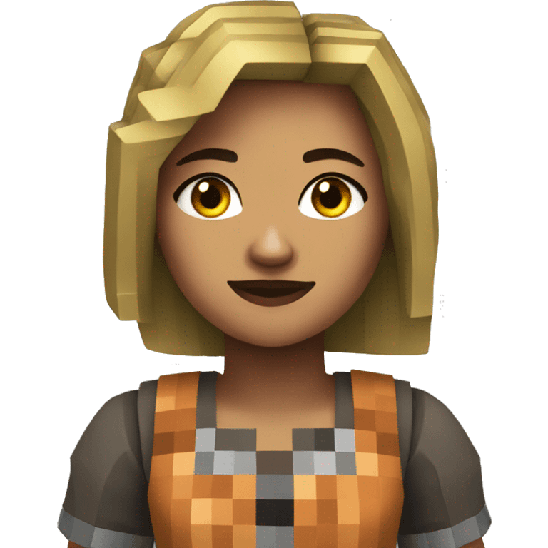 Female Minecraft character realistic emoji