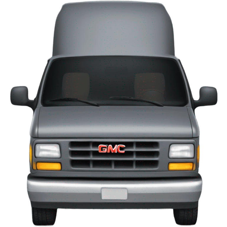 1996 charcoal grey gmc safari windowless van emoji