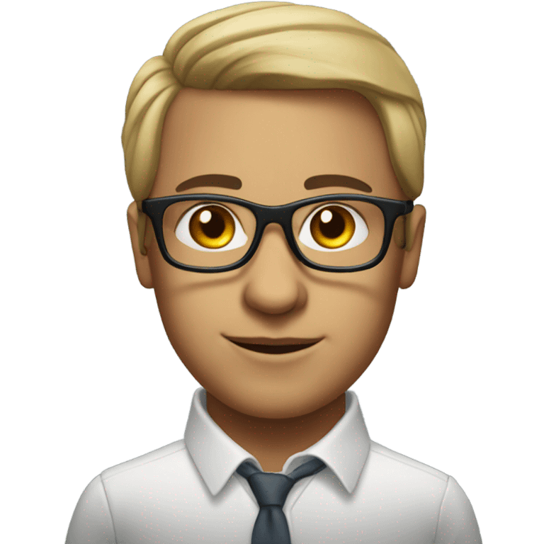 realistic portrait of mewith glasses emoji