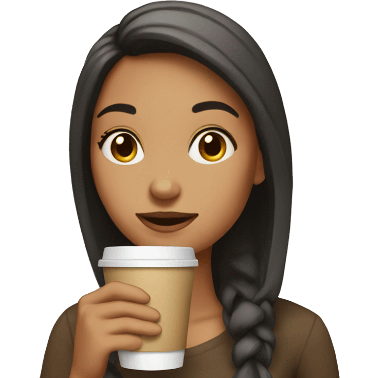 girl drink coffee  emoji