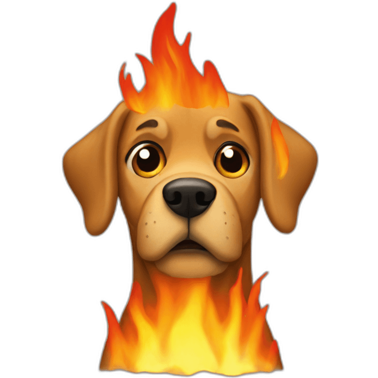 This is fine dog in fire meme emoji