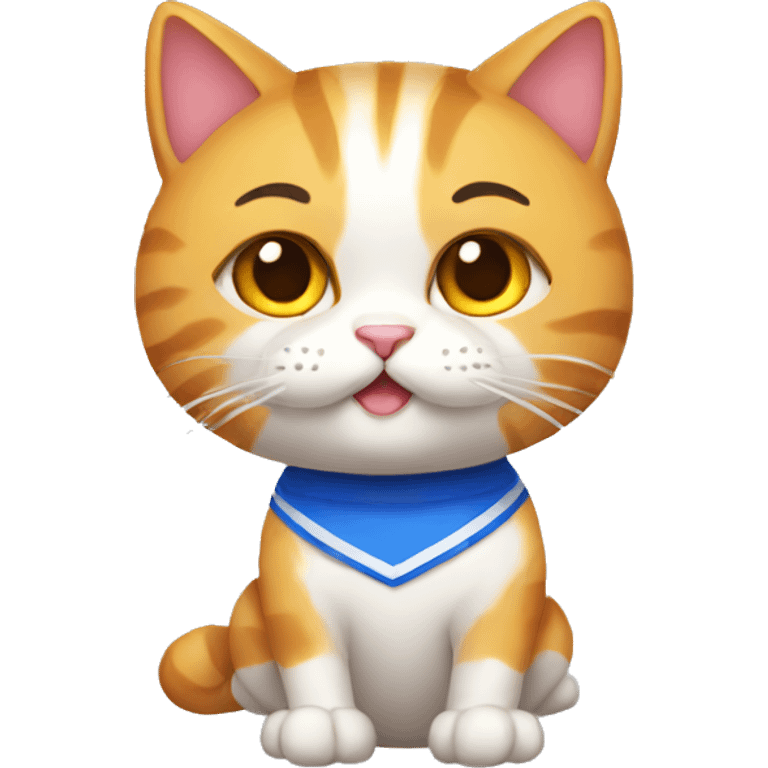 Cheerleader cat emoji