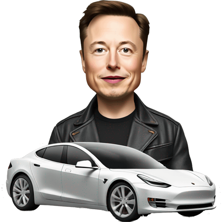 elon musk with toy car emoji