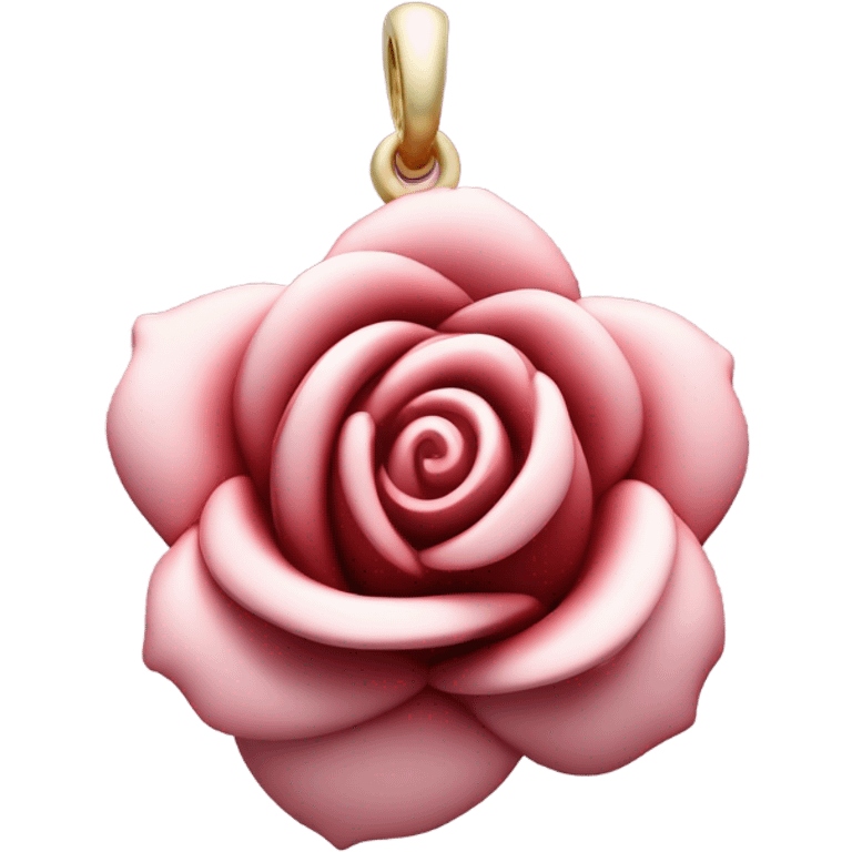 3d rose flower charm simple emoji