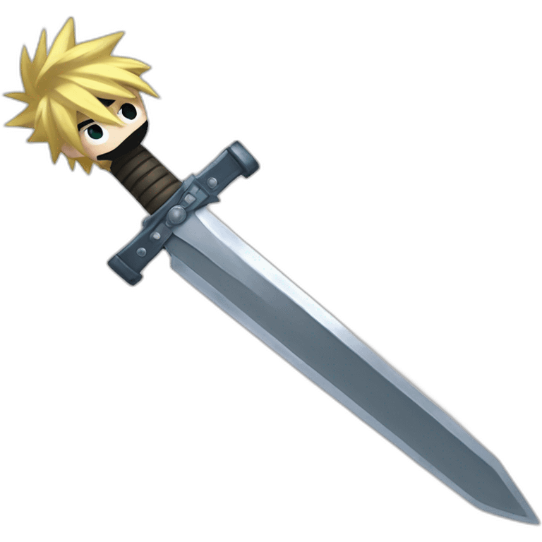 cloud strife with buster sword emoji