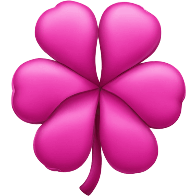 Hot pink 4 leaf clover  emoji