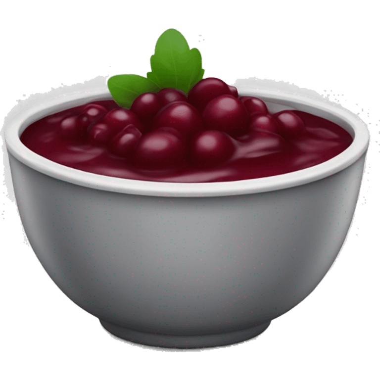 Cranberry sauce in a bowl emoji