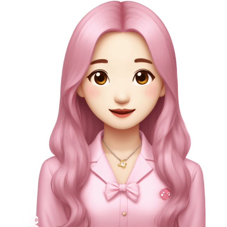 Jang wonyoung asian kpop cute girl pink coquette emoji