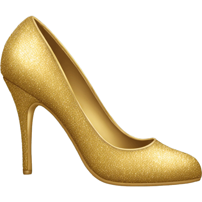 gold shimmery heels  emoji