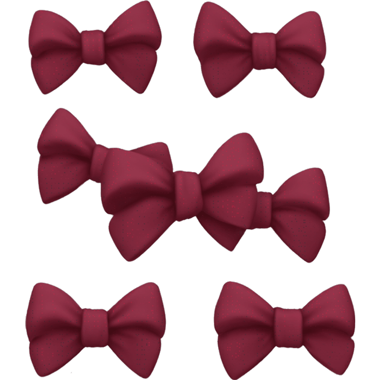 burgundy bow  emoji