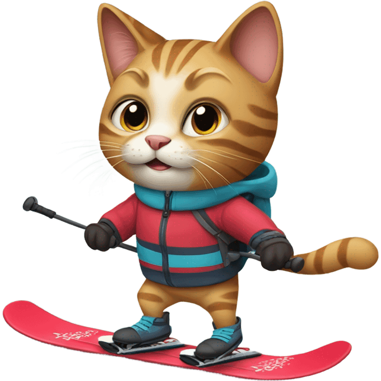 cat on skis emoji