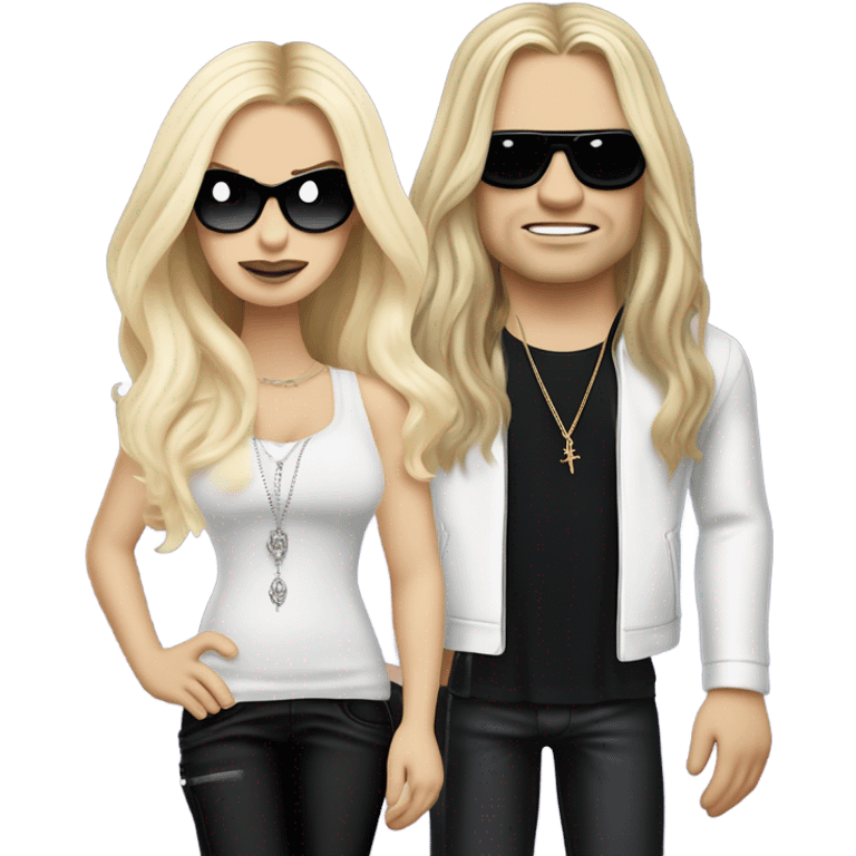  white ozzy osbourne with jessica simpson emoji