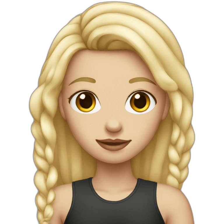 blonde white girl with piercings emoji